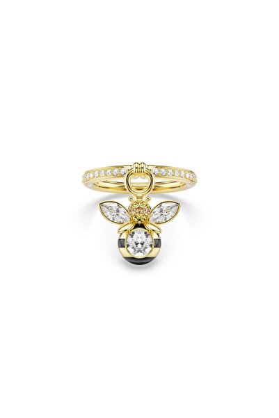 Swarovski Idyllia Motif Yüzük, Karışık kesimler, Arı, Çok renkli, Altın rengi...