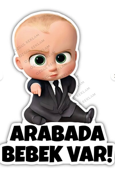 ÖZGÜL REKLAM Patron Bebek Arabada Bebek Var Sticker 15x20 Cm Su Geçirmez Arab...