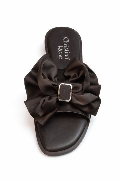 Tk Spor Women's Bowknot Buckle Detailed Casual Slippers