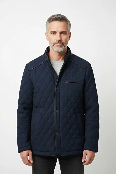 uppstairs Navy Blue Quilted Men's Coat