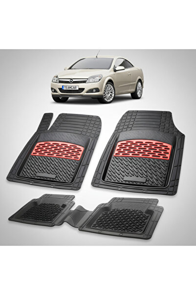 TEAMCAR Πατάκια δαπέδου Opel Astra H TwinTop Cabrio συμβατά 2004-2014 | Κόκκινο