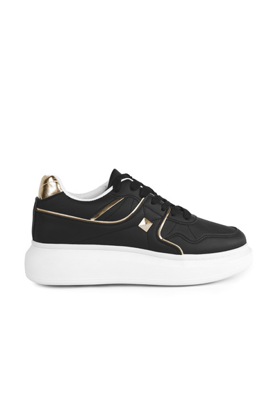 Buzzmania Salma women's black sports shoes