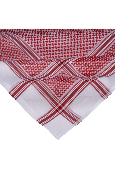 ELTON Elton's luxurious red shemagh in a soft cotton weave - elegant men's sh...
