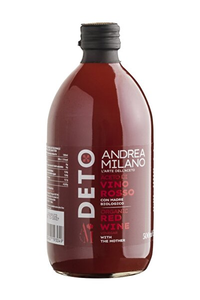 Andrea Milano DETO BIO Organic Unfiltered Red Wine Vinegar, 500ml