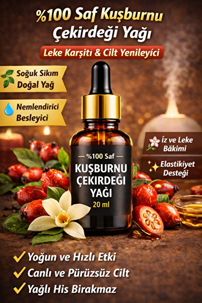 BİORGANİX %100 Saf Kuşburnu Çekirdeği Yağı 20 ml – Soğuk Sıkım & Cilt Yenileyici