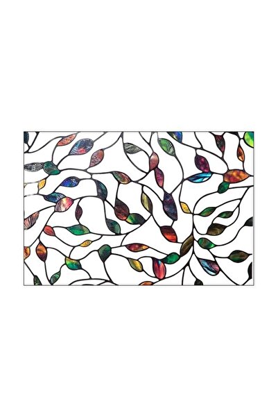 Generic Leaf Design Window Tinting Film Black/Blue/Orange