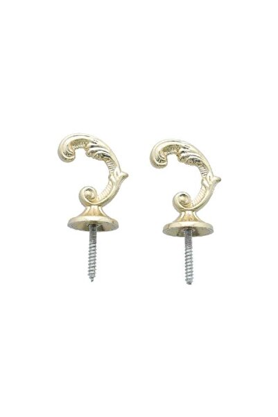 micasa خطافات ستائر ذهبية من قطعتين