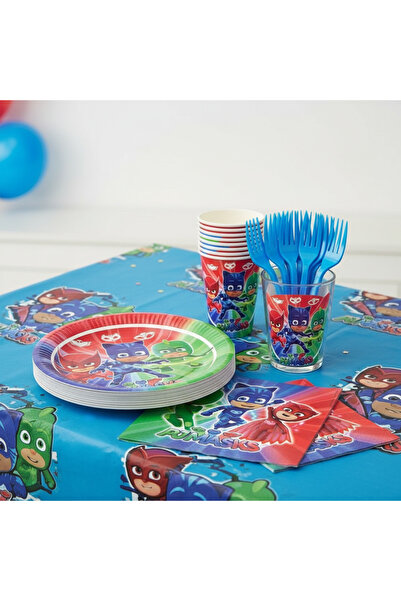 Umamiçe Pijamaskeli̇ler Party Set – 25-Piece Blue Cutlery + 8-Piece Napkin + ...