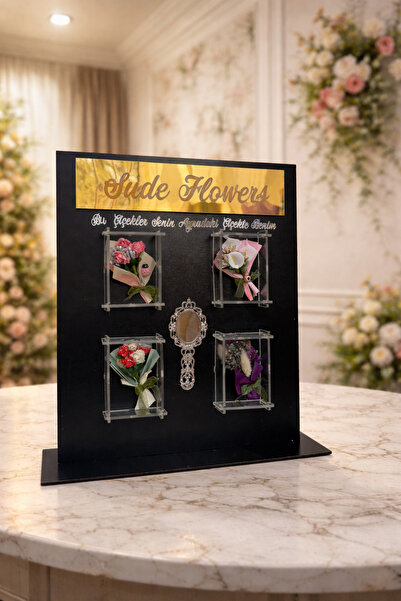 SHOOP 4 lü çiçek otomatı kişiye özel isimli