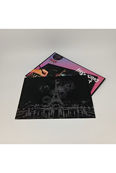 Salt Art Büyük Boy Scratch Art Kazıma Kartı – Paris