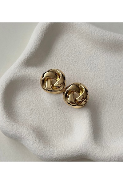 ALİA Vintage modern kadın gold küpe