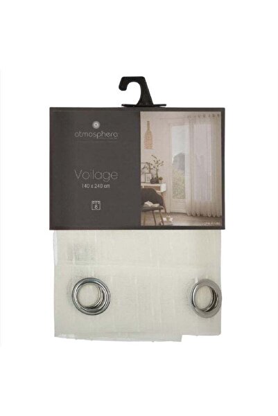 Atmosphera 8-Eyelet Anissa Superior Quality Net Sheer Curtain Ivory 140 x 240 cm