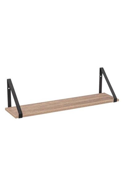 Generic Aliaj High Quality Wall Shelf with Bracket Brown and Black 58 cm