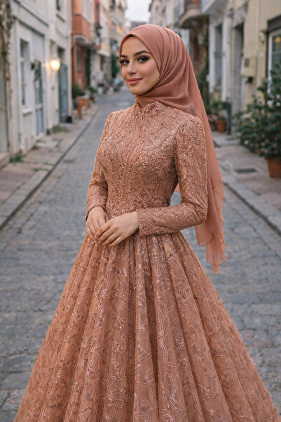 Sibelse Gelinlik Perissa Pudra Abiye Nişanlık