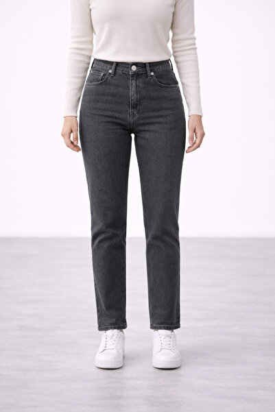 TRUEJNS True Women's Smoked High Waist Lycra Trendy Mom Jean