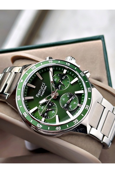 Ferrucci Functional Men's Wristwatch Steel Band 3 Atm Water Resistance