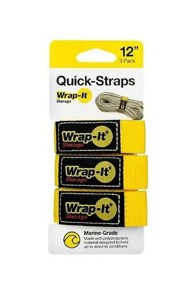 Generic Wrap It Storage 3-Pack Polypropylene Craftsmanship Quick Straps Set Y...