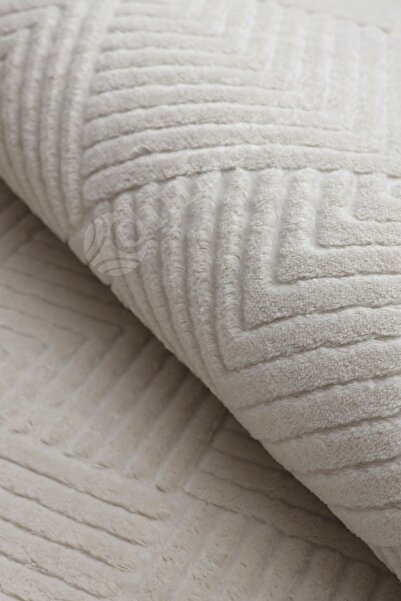 Dijidekor Covor de hol/modern, cu design modern, de culoare crem, lavabil, an...