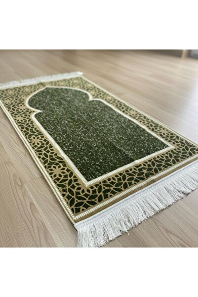 MADA "Rawdat Al Madinah" Luxury Prayer Rug - Royal Green Color, 4m Thickness