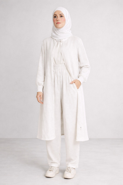 Bilenler Muslin Trousers Tunic Set – Comfortable Cut with Zipper Pockets