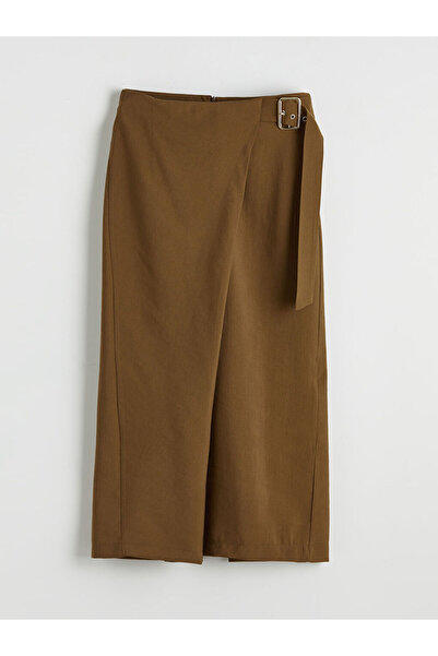 LC Waikiki New season from gulis gi̇yi̇m khaki waist belted skirt with buckle...