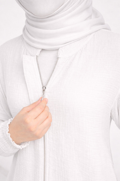 Bilenler Müslin Pantolon Tunik Takım – Fermuarlı Cepli Rahat Kesim