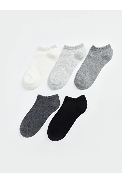 LC Waikiki Lcw Dream Ecru Women's Plain Booties Socks 5-Pack