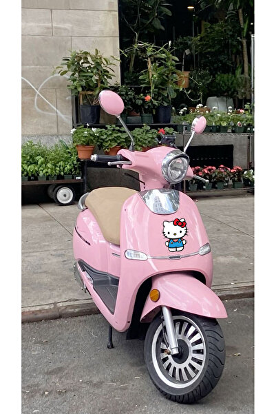 DRN DİZAYN Sevimli Kedi Scooter Sticker – Motor Ön Panel Çıkartma