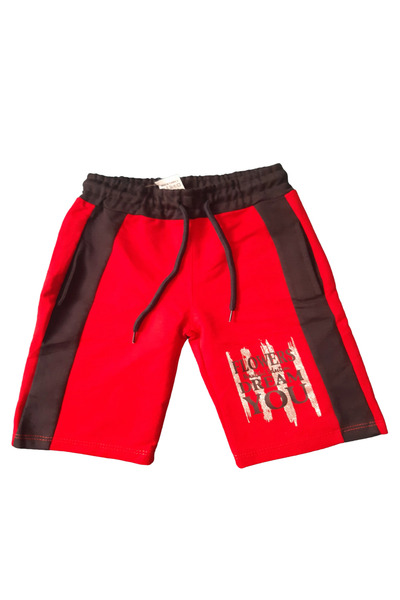 CARİBOU KİDS Wear Çocuk Kırmızı Siyah Çizgili Şort