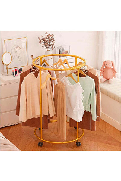 NO BRAND Suport de haine rotativ la 360°, auriu