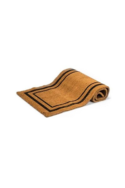 Decoir Classic Border Entrance Door Mat Brown and Black 24 x 60 Inch
