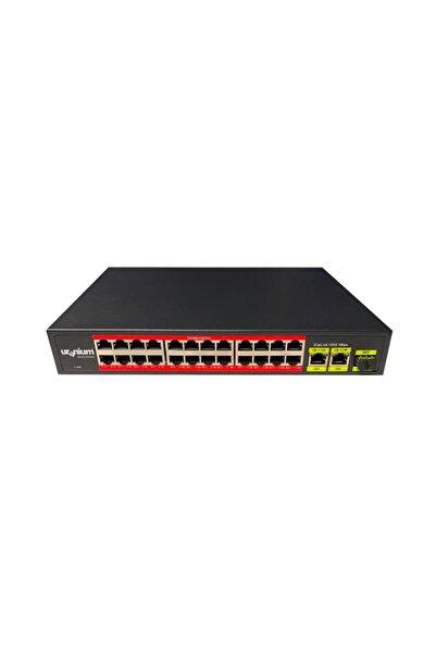 URANIUM Poe-2421Sfp-300W 24 Port 10/100+2X Gigabit Uplink +1Xsfp 250 Meters P...