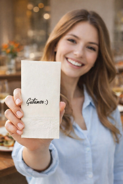 Palo Santo 1000 Adet Gülümse Baskılı Peçete Lüks Dekor Motto Misafir Sunum Pe...