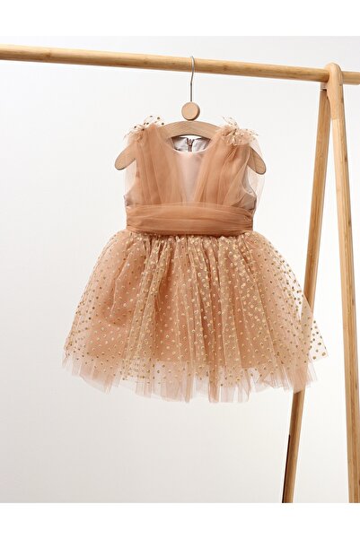 MiniKids Premium dress, Zandra, beige 104 (3-4 years)