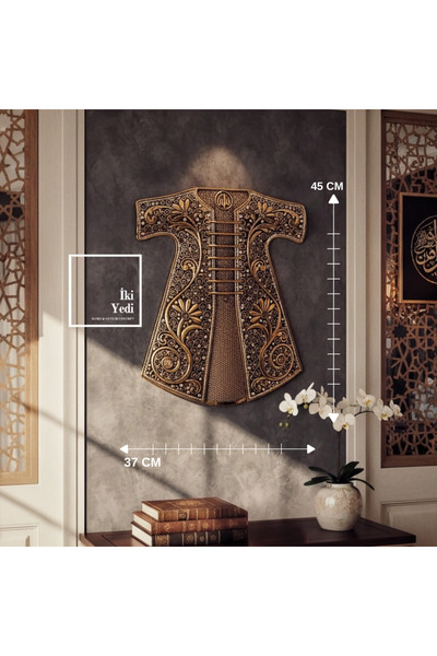 İki Yedi Konsept Humayun Osmanlı Kaftan Duvar Dekoru Altın Tonlu Otantik Duva...