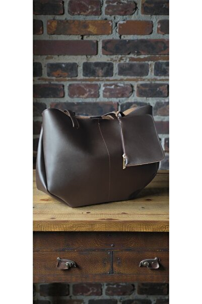 Amabel Jewelerys Polen Large Wallet Women's Shoulder Bag Brown