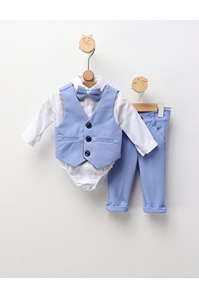 MiniKids Costumas elegant Porthos, albastru 68 (3-6 luni)