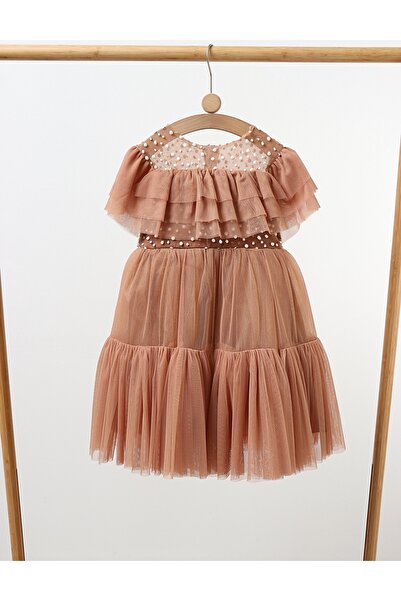 MiniKids Rochita cu tulle Daria, model bej 116 (5-6 ani)