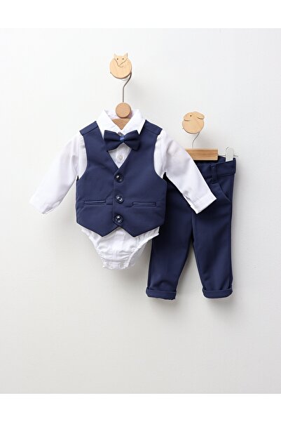 MiniKids Κομψή στολή Porthos, σκούρο μπλε 80 (9-12 μηνών)