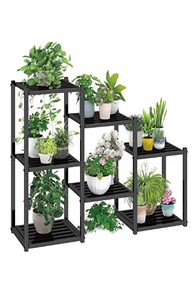 UNİBOX Metal Flower Shelf, Ladder Model, 6 Storage Levels, Durable and Stable...