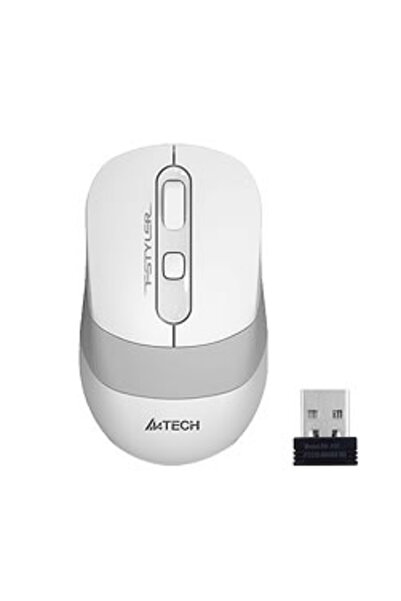 A4 Tech ماوس لاسلكي أبيض FG10 بدقة 2000 نقطة في البوصة وتردد 2.4 جيجاهرتز