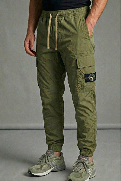 embody Pantaloni jogger cargo Fas pentru bărbați - Kaki - Cu buzunare lateral...