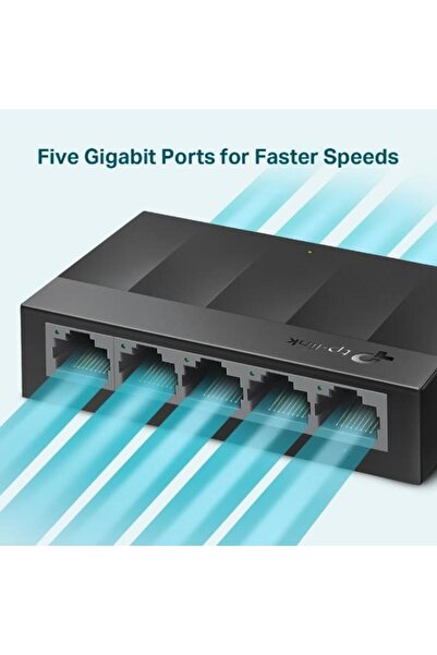Universal تي بي-لينك LS1005G مفتاح سويتش مكتبي غير قابل للإدارة بـ 5 منافذ جي...