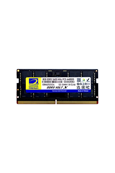 TwinMOS ذاكرة وصول عشوائي (رام) 8 جيجابايت 5600 ميجاهرتز DDR5 CL46 SO-DIMM (T...
