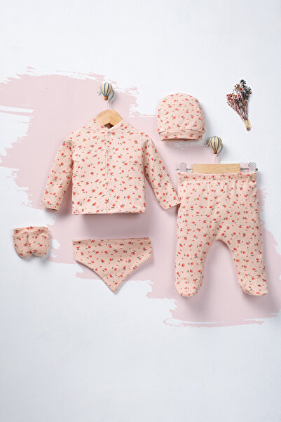 ENİA BABY طقم خروج من المستشفى مكون من 5 قطع من القطن لحديثي الولادة من 0 إلى...