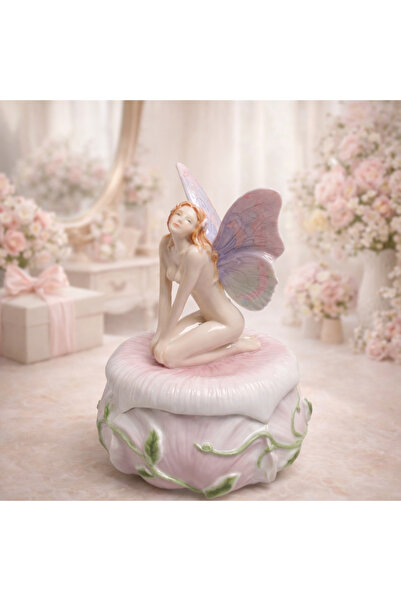 esdekor Haunted Jewelry Box 9,5X9,5X13,5 cm Porcelain 1 Piece Decorative Jewe...