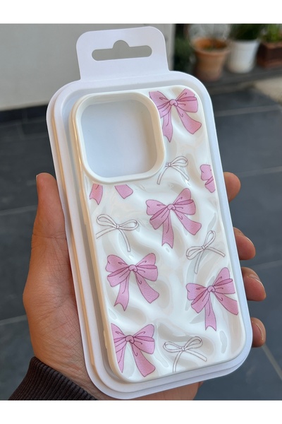 EDELFU متوافق مع iPhne 15 PRO MAX - غطاء بنمط متموج ومجعد مع طباعة زهور وكرز ...