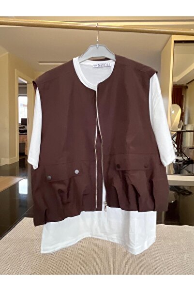 Elegant Kadın Astarlı Cep Detaylı bomber Yelek