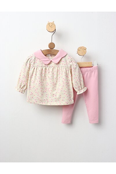 MiniKids Set Daria floricele model roz 80 (9-12 luni)