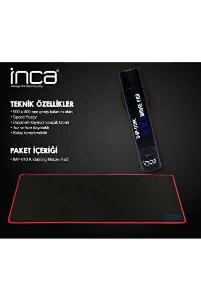Inca Imp-018K Gaming XXL 900*400 Black Mouse Pad